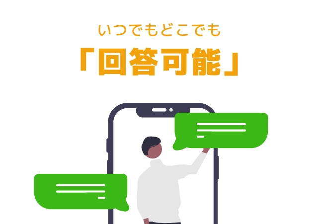 「不動産市況DIシステムの特徴①」いつでもどこでも回答可能